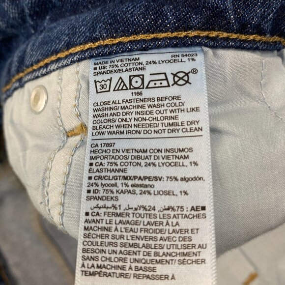 Old Navy Pop Icon Skinny Extra High Rise Raw Hem Women's size 22 Blue Denim Jean - Picture 4 of 4